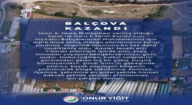Başkan Yiğit: “Balçova kazandı”