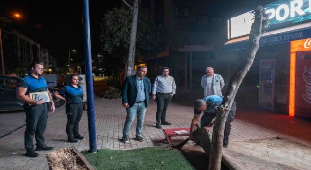 Bornova’da gece yarısı zabıta operasyonu